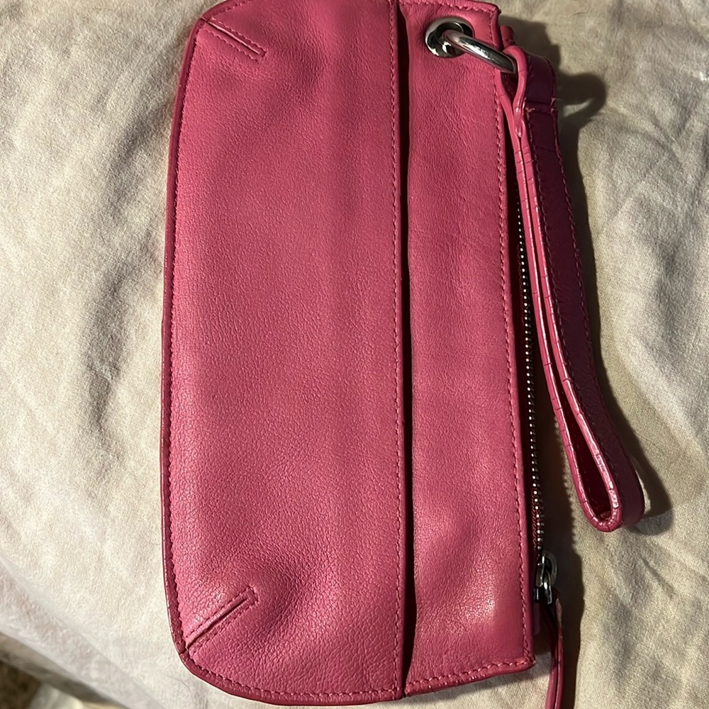 Rose colored wristlet